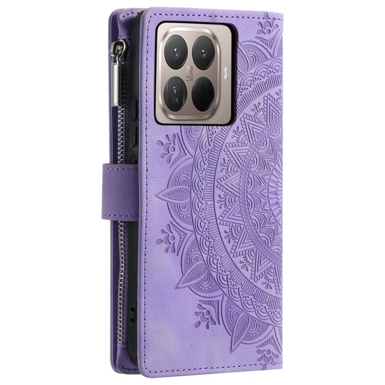 For Xiaomi 15T Pro Multi-Card Totem Zipper Leather Phone Case