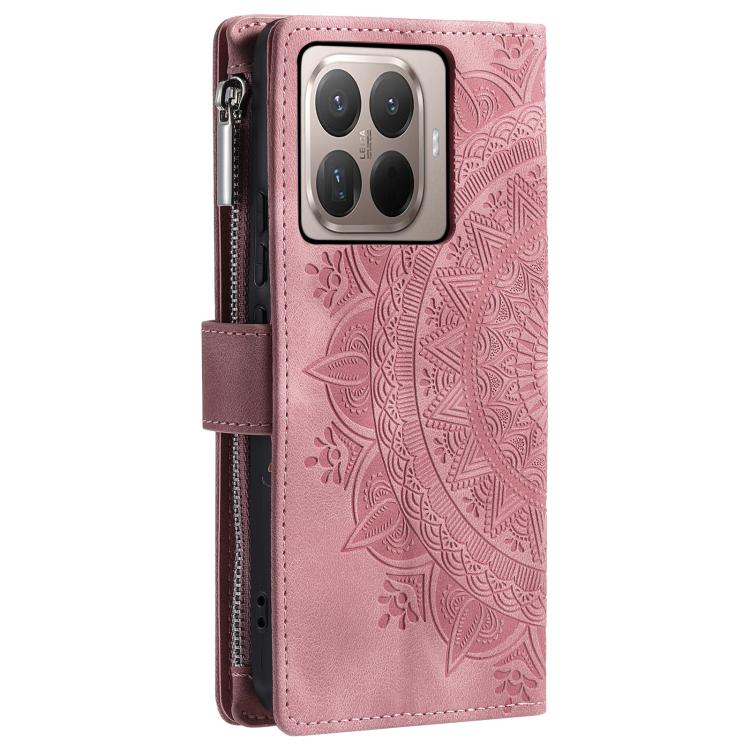 For Xiaomi 15T Pro Multi-Card Totem Zipper Leather Phone Case