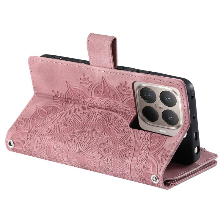 For Xiaomi 15T Pro Multi-Card Totem Zipper Leather Phone Case