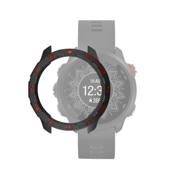 For Garmin Forerunner 245 / 245M Smart Watch TPU Protective Case, Color:Black+Red