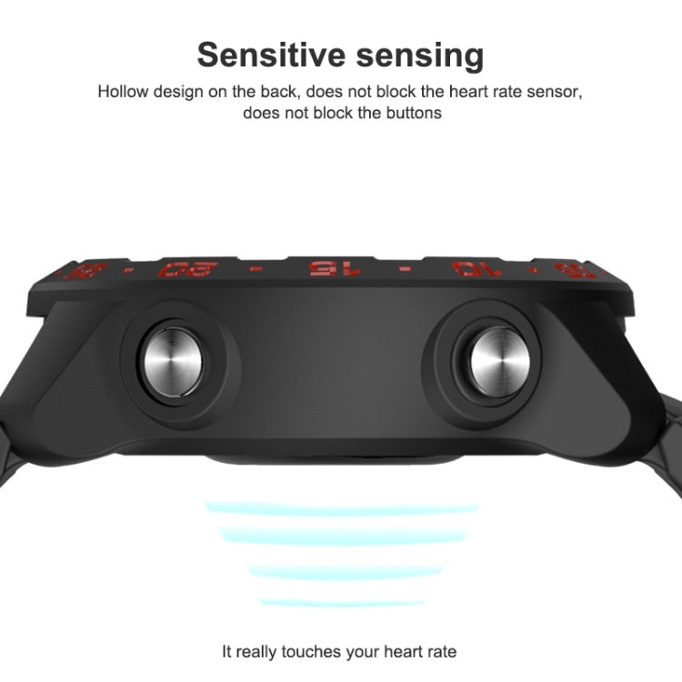 For Garmin Forerunner 245 / 245M Smart Watch TPU Protective Case, Color:Black+Red
