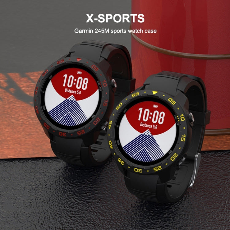 For Garmin Forerunner 245 / 245M Smart Watch TPU Protective Case, Color:Black+Blue