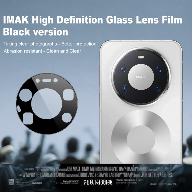 For Huawei Mate 80 Pro Max imak Rear Camera Lens Glass Film Black Version