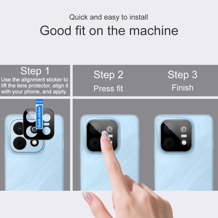 For Huawei Enjoy 90 Plus 5G imak Rear Camera Lens Glass Film Black Version