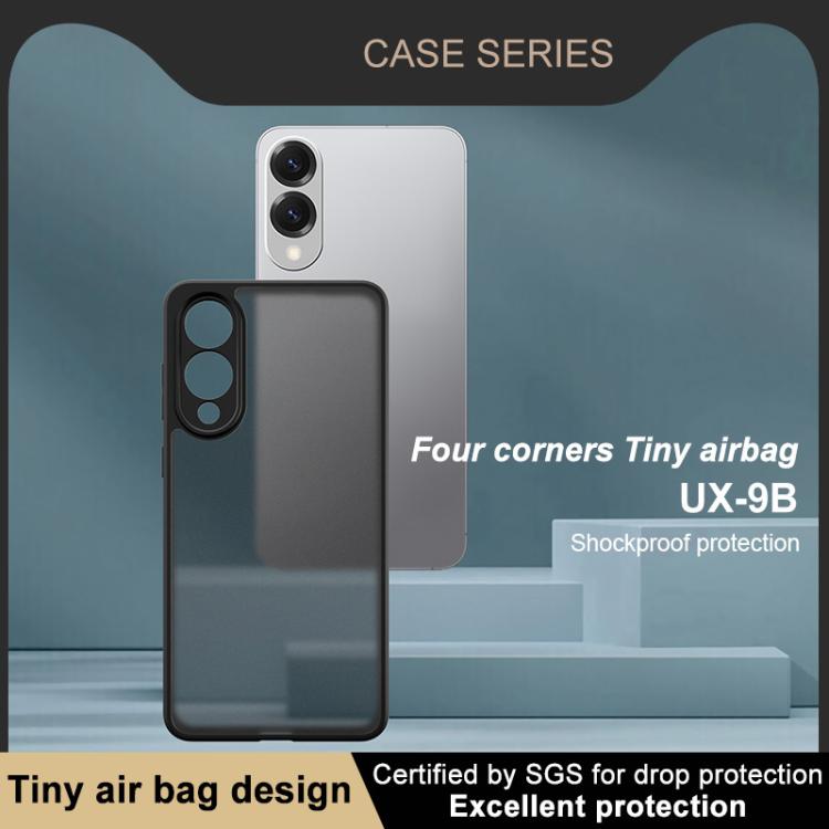For Samsung Galaxy S25 Edge 5G imak UX-9B Series Four Corners Tiny Airbag Shockproof Phone Case - Black
