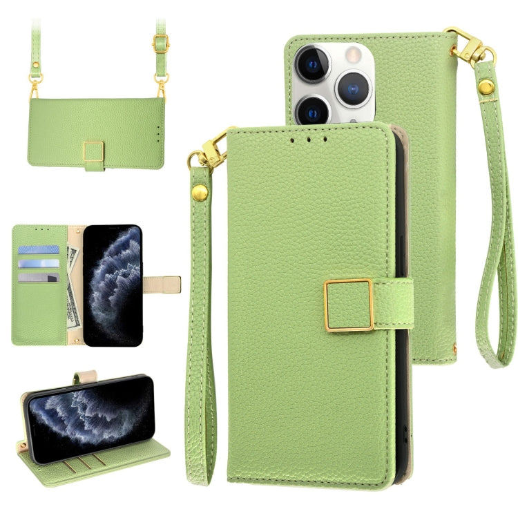 For iPhone 11 Pro Max Crossbody Litchi Texture Square Buckle Leather Phone Case