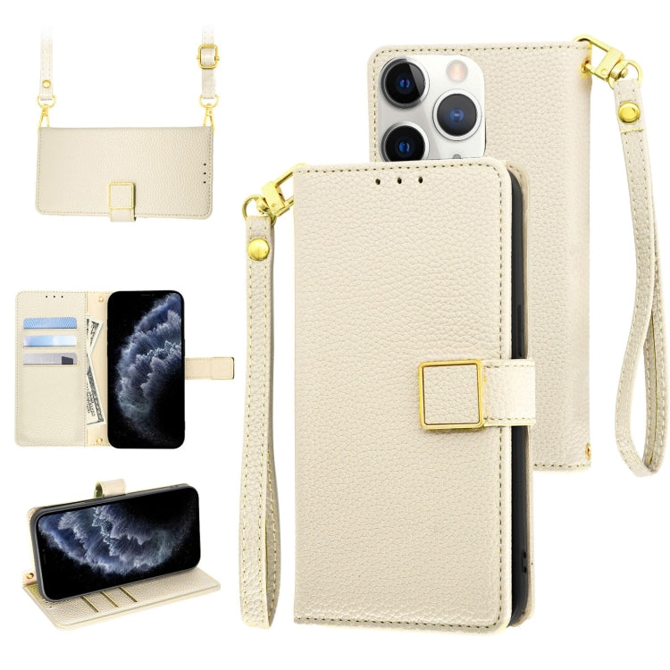 For iPhone 11 Pro Max Crossbody Litchi Texture Square Buckle Leather Phone Case