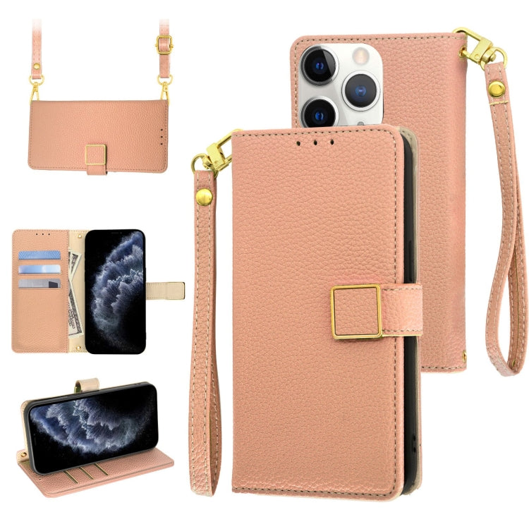 For iPhone 11 Pro Crossbody Litchi Texture Square Buckle Leather Phone Case