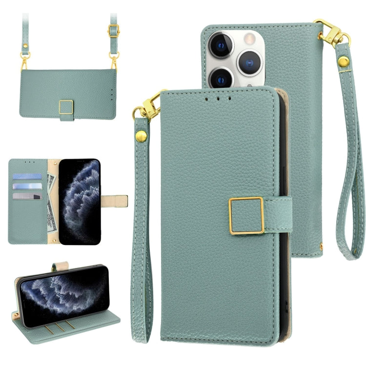 For iPhone 11 Pro Crossbody Litchi Texture Square Buckle Leather Phone Case