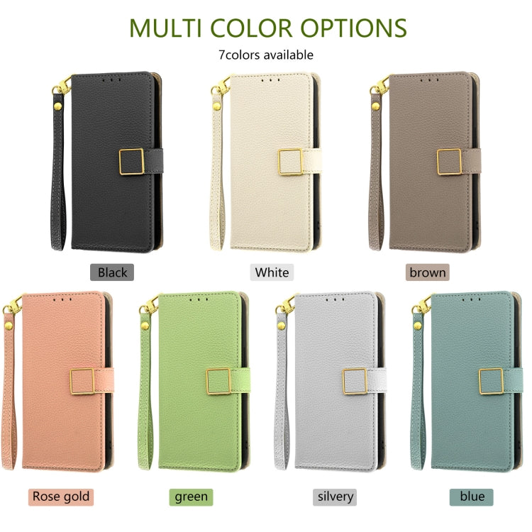 For iPhone 16 Pro Max Crossbody Litchi Texture Square Buckle Leather Phone Case