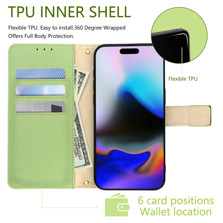For iPhone 16 Pro Max Crossbody Litchi Texture Square Buckle Leather Phone Case