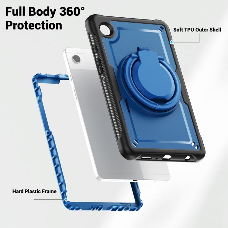 For Samsung Galaxy Tab A11 / A9 Honeycomb Hybrid Tablet Case with Handle Holder & Strap