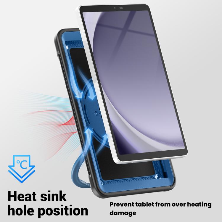 For Samsung Galaxy Tab A11 / A9 Honeycomb Hybrid Tablet Case with Handle Holder & Strap