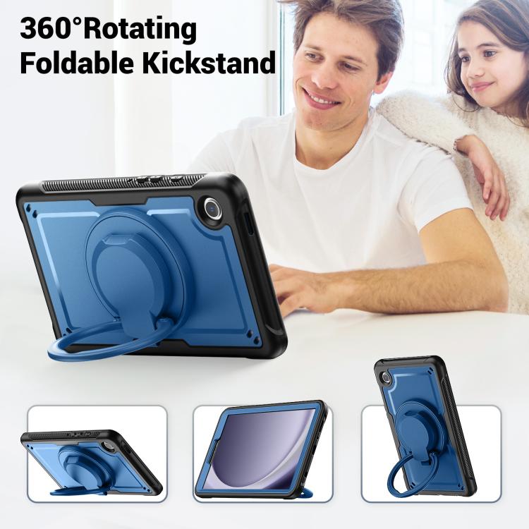 For Samsung Galaxy Tab A11 / A9 Honeycomb Hybrid Tablet Case with Handle Holder & Strap