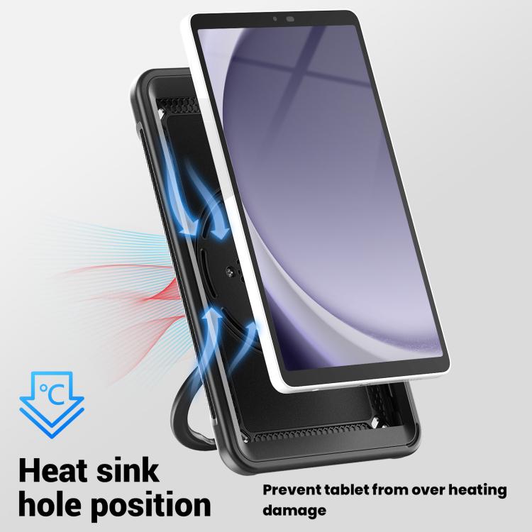 For Samsung Galaxy Tab A11 / A9 Honeycomb Hybrid Tablet Case with Handle Holder & Strap