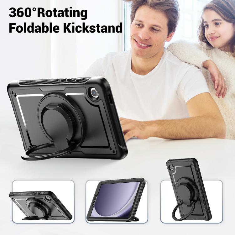 For Samsung Galaxy Tab A11 / A9 Honeycomb Hybrid Tablet Case with Handle Holder & Strap