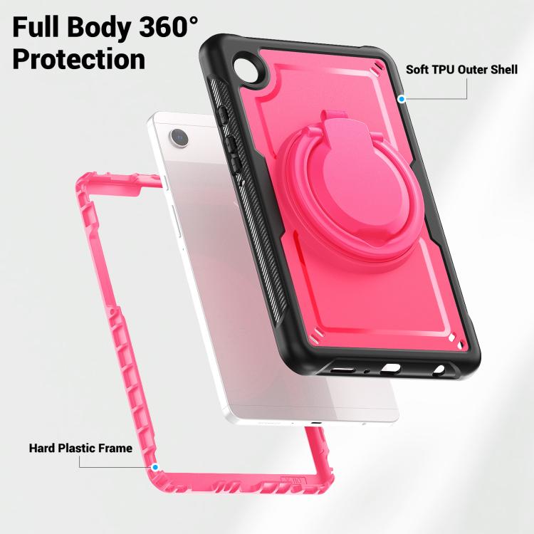 For Samsung Galaxy Tab A11 / A9 Honeycomb Hybrid Tablet Case with Handle Holder & Strap