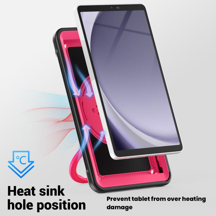 For Samsung Galaxy Tab A11 / A9 Honeycomb Hybrid Tablet Case with Handle Holder & Strap
