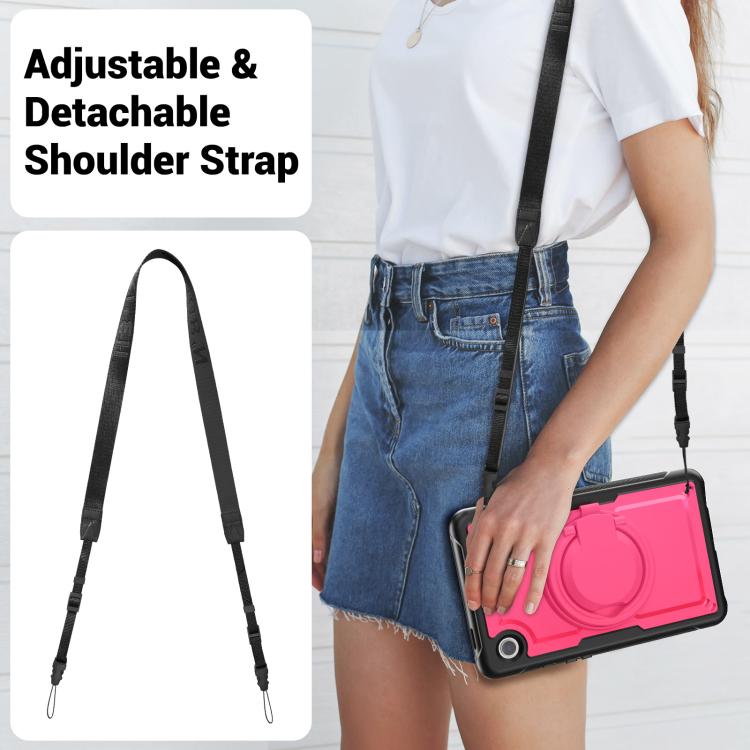 For Samsung Galaxy Tab A11 / A9 Honeycomb Hybrid Tablet Case with Handle Holder & Strap