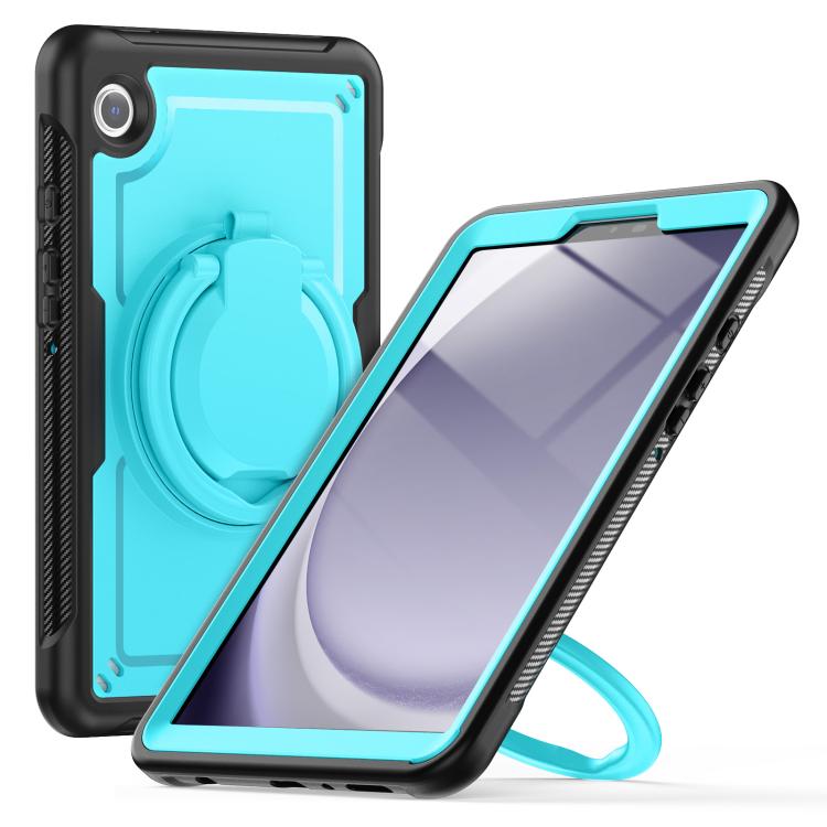 For Samsung Galaxy Tab A11 / A9 Honeycomb Hybrid Tablet Case with Handle Holder & Strap