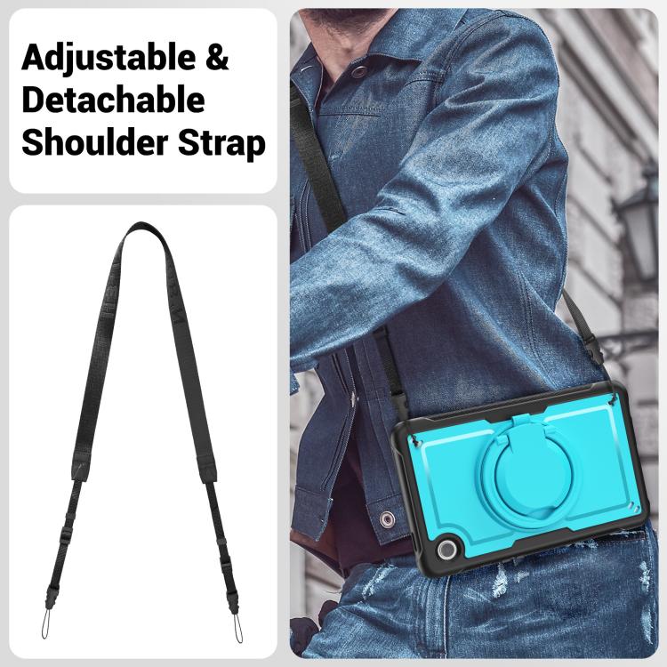 For Samsung Galaxy Tab A11 / A9 Honeycomb Hybrid Tablet Case with Handle Holder & Strap