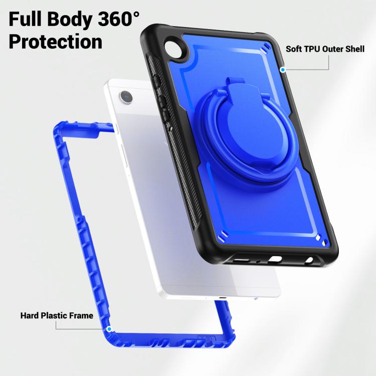 For Samsung Galaxy Tab A11 / A9 Honeycomb Hybrid Tablet Case with Handle Holder & Strap