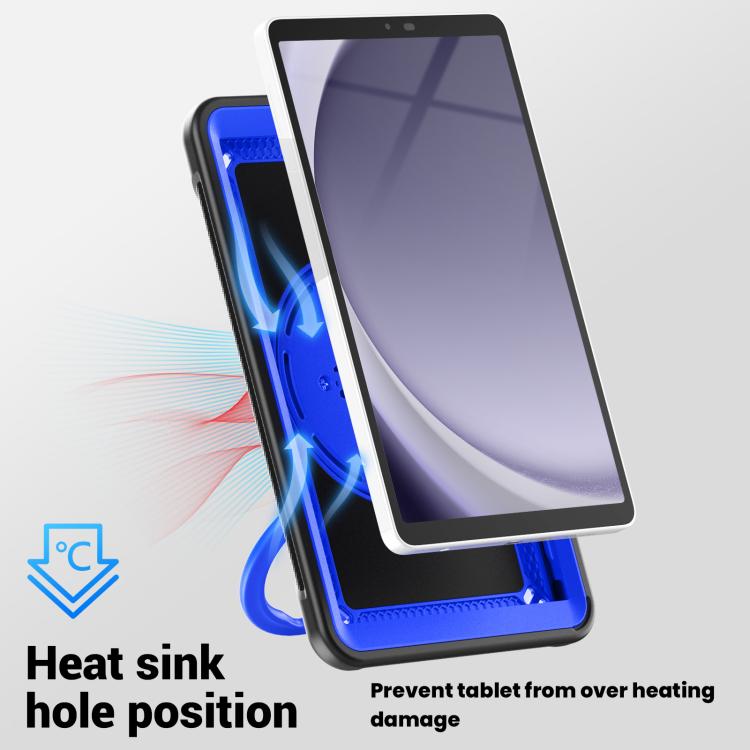 For Samsung Galaxy Tab A11 / A9 Honeycomb Hybrid Tablet Case with Handle Holder & Strap