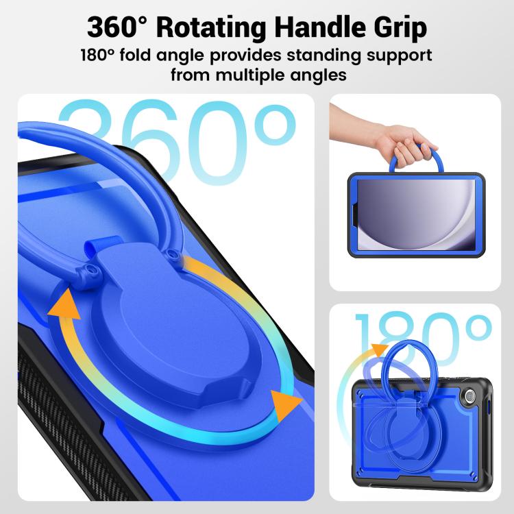 For Samsung Galaxy Tab A11 / A9 Honeycomb Hybrid Tablet Case with Handle Holder & Strap