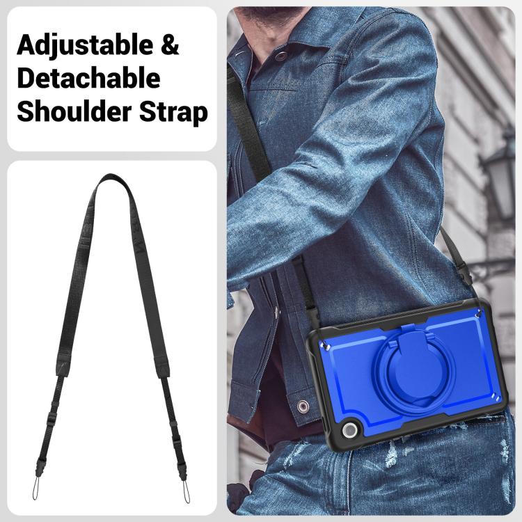 For Samsung Galaxy Tab A11 / A9 Honeycomb Hybrid Tablet Case with Handle Holder & Strap