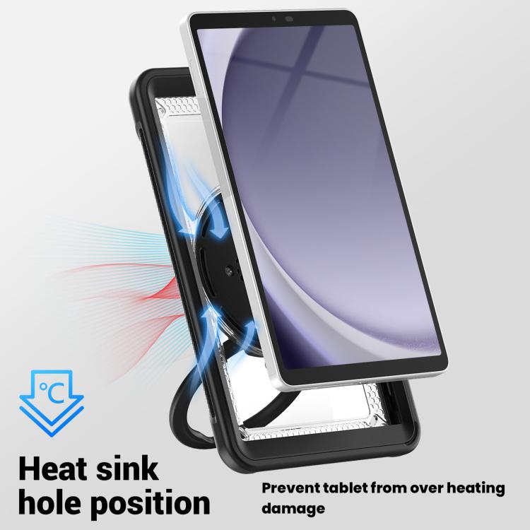 For Samsung Galaxy Tab A11 / A9 Honeycomb Hybrid Tablet Case with Handle Holder & Strap