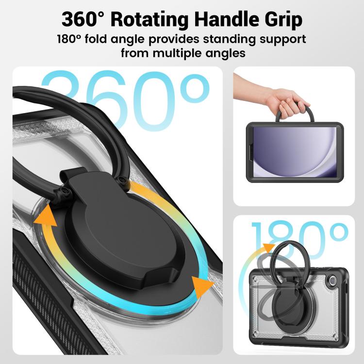 For Samsung Galaxy Tab A11 / A9 Honeycomb Hybrid Tablet Case with Handle Holder & Strap