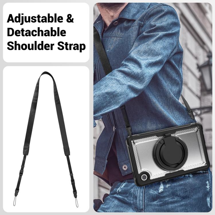 For Samsung Galaxy Tab A11 / A9 Honeycomb Hybrid Tablet Case with Handle Holder & Strap