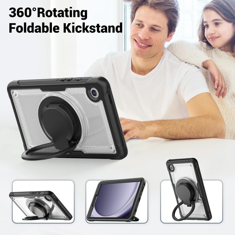 For Samsung Galaxy Tab A11 / A9 Honeycomb Hybrid Tablet Case with Handle Holder & Strap
