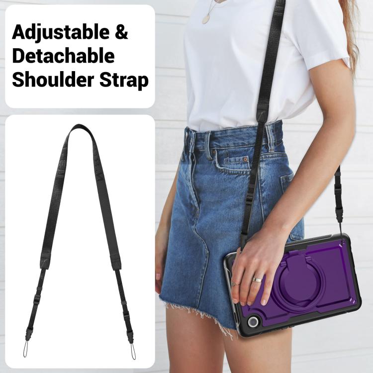 For Samsung Galaxy Tab A11 / A9 Honeycomb Hybrid Tablet Case with Handle Holder & Strap