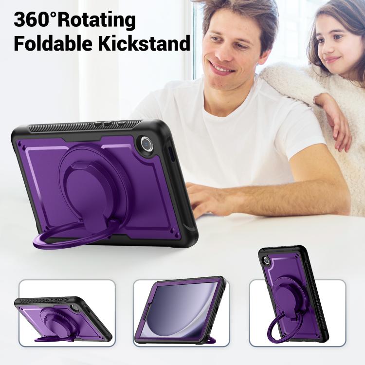 For Samsung Galaxy Tab A11 / A9 Honeycomb Hybrid Tablet Case with Handle Holder & Strap