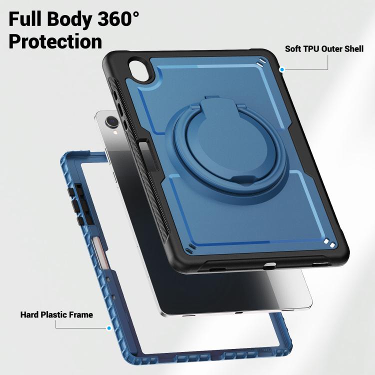 For Samsung Galaxy Tab S10 Lite Honeycomb Hybrid Tablet Case with Handle Holder & Strap