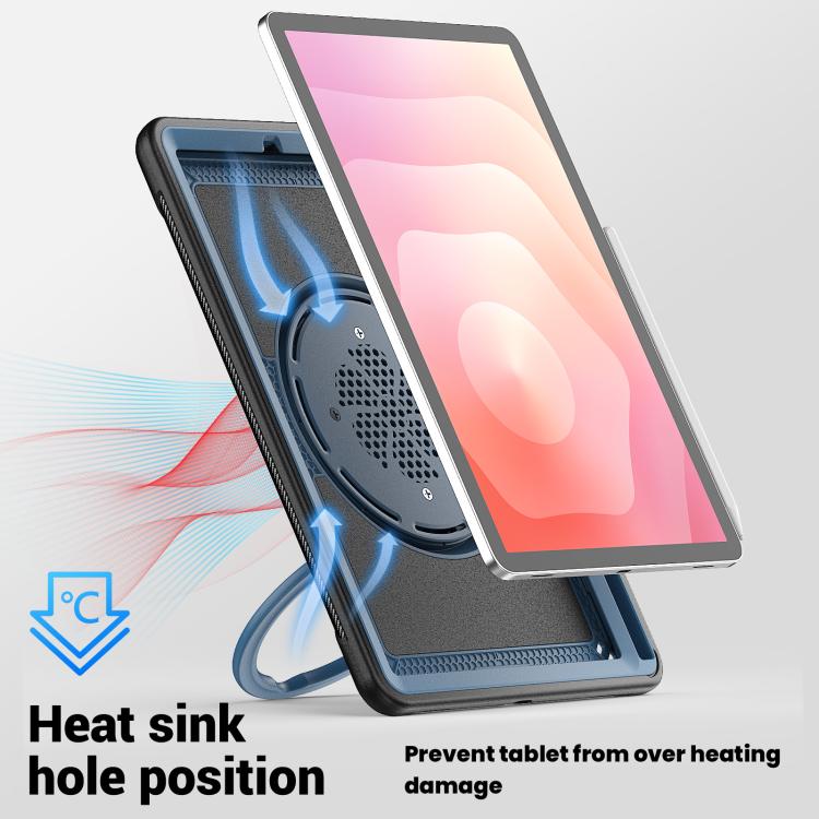 For Samsung Galaxy Tab S10 Lite Honeycomb Hybrid Tablet Case with Handle Holder & Strap