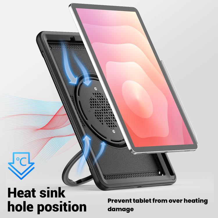 For Samsung Galaxy Tab S10 Lite Honeycomb Hybrid Tablet Case with Handle Holder & Strap