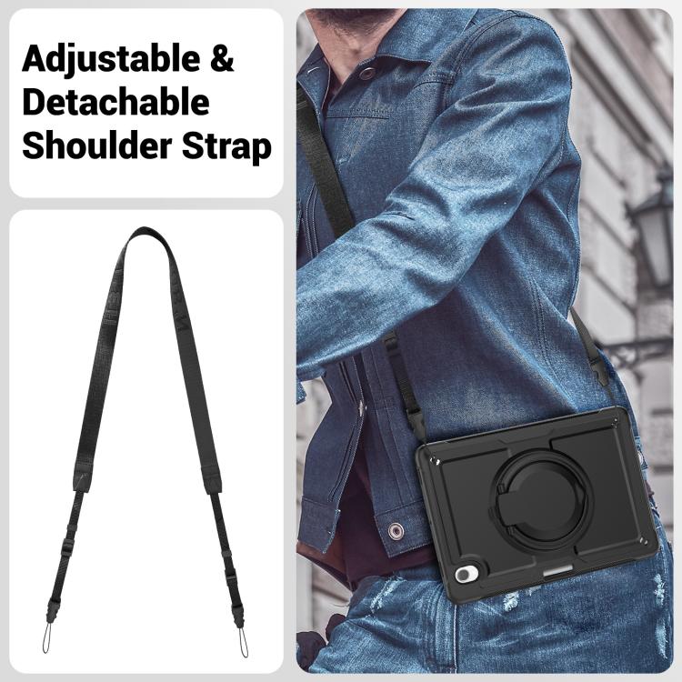 For Samsung Galaxy Tab S10 Lite Honeycomb Hybrid Tablet Case with Handle Holder & Strap