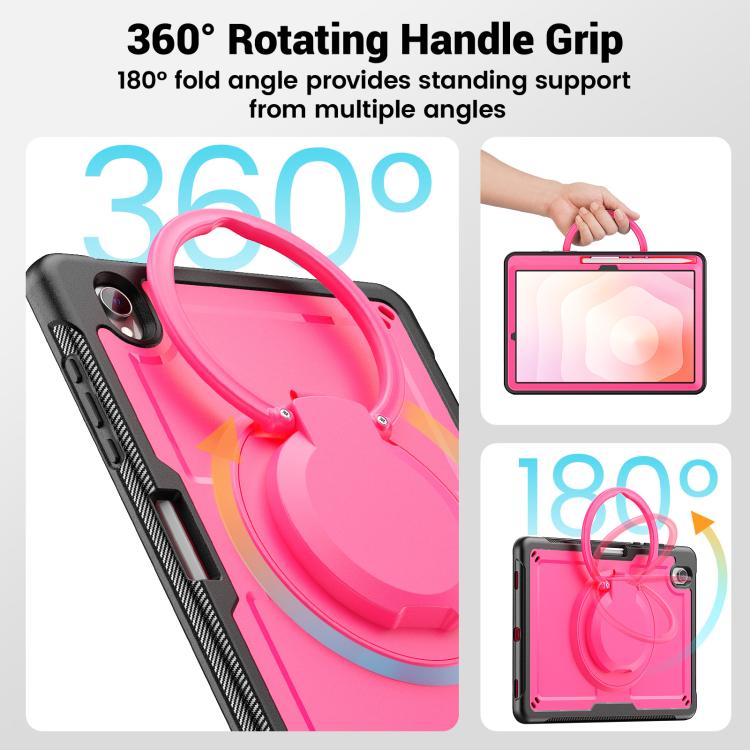 For Samsung Galaxy Tab S10 Lite Honeycomb Hybrid Tablet Case with Handle Holder & Strap