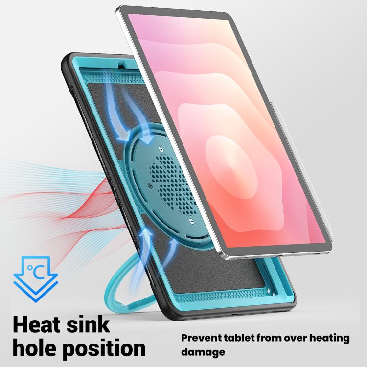 For Samsung Galaxy Tab S10 Lite Honeycomb Hybrid Tablet Case with Handle Holder & Strap