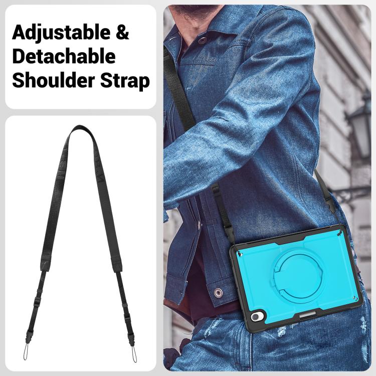 For Samsung Galaxy Tab S10 Lite Honeycomb Hybrid Tablet Case with Handle Holder & Strap