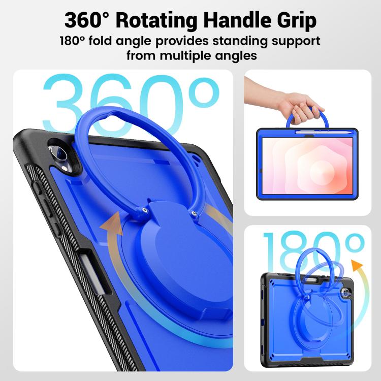 For Samsung Galaxy Tab S10 Lite Honeycomb Hybrid Tablet Case with Handle Holder & Strap