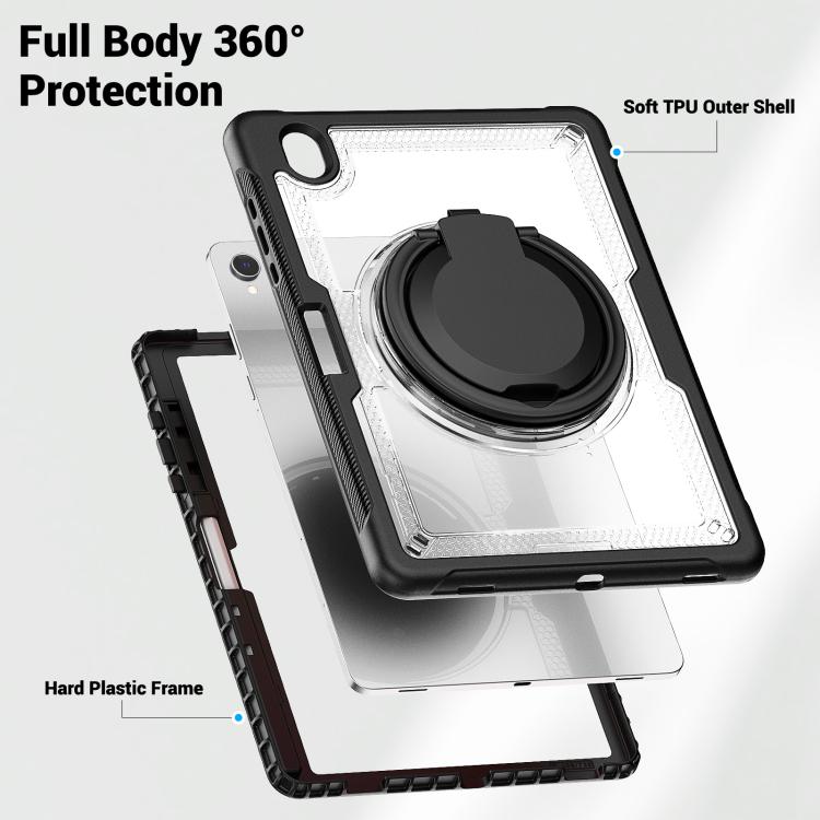 For Samsung Galaxy Tab S10 Lite Honeycomb Hybrid Tablet Case with Handle Holder & Strap