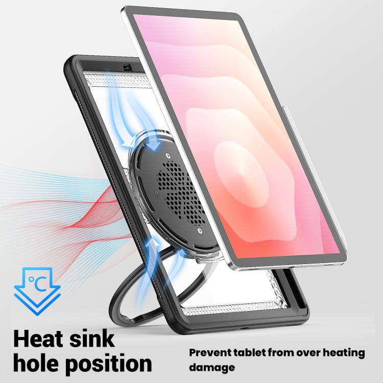For Samsung Galaxy Tab S10 Lite Honeycomb Hybrid Tablet Case with Handle Holder & Strap