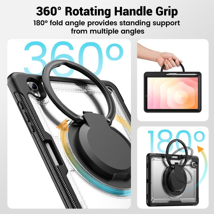 For Samsung Galaxy Tab S10 Lite Honeycomb Hybrid Tablet Case with Handle Holder & Strap
