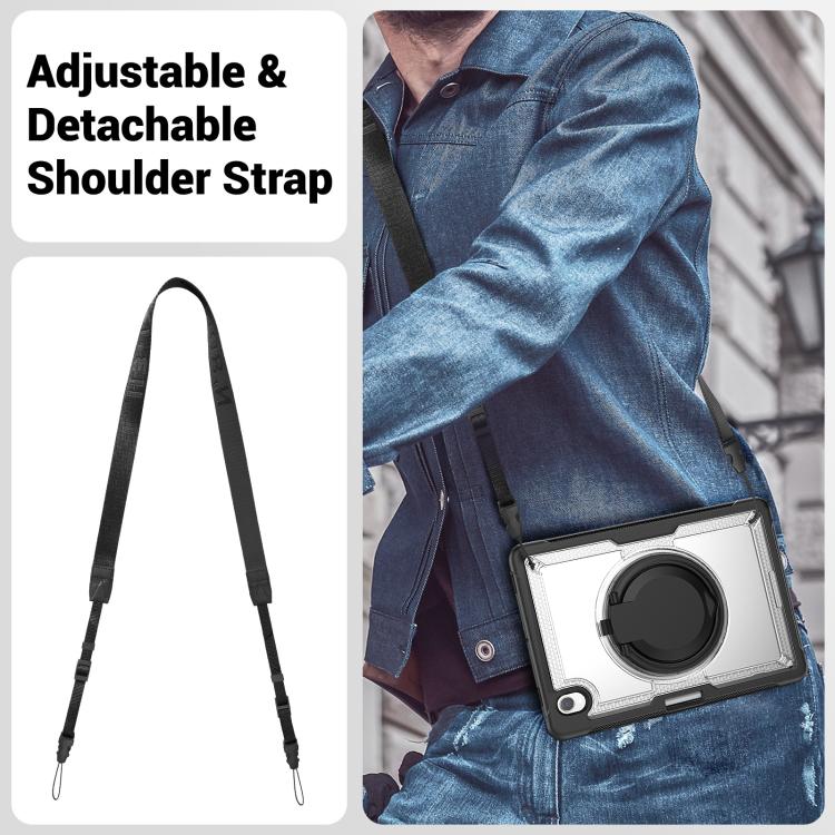 For Samsung Galaxy Tab S10 Lite Honeycomb Hybrid Tablet Case with Handle Holder & Strap
