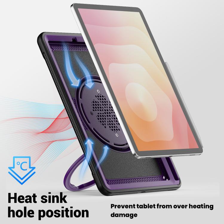 For Samsung Galaxy Tab S10 Lite Honeycomb Hybrid Tablet Case with Handle Holder & Strap