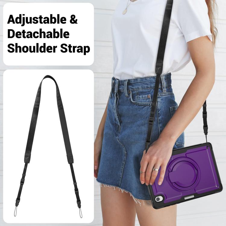 For Samsung Galaxy Tab S10 Lite Honeycomb Hybrid Tablet Case with Handle Holder & Strap