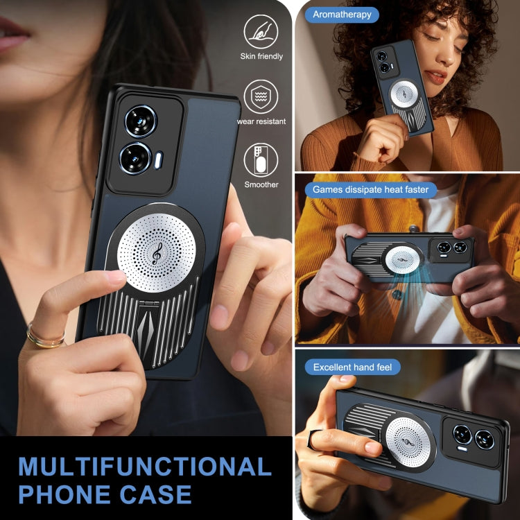 For Motorola Edge 50 Fusion Heat Dissipation Aromatherapy MagSafe Holder Phone Case